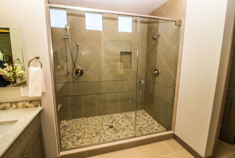 Open-Concept Shower with Minimal Frame